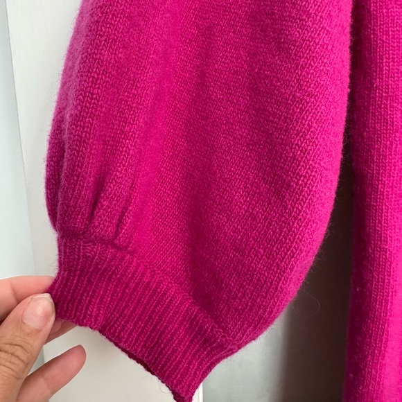 McGinn Knightsbridge Angora Wool Pink Fuchsia V-Neck Sweater Dress Size 36 US S - Picture 9 of 11